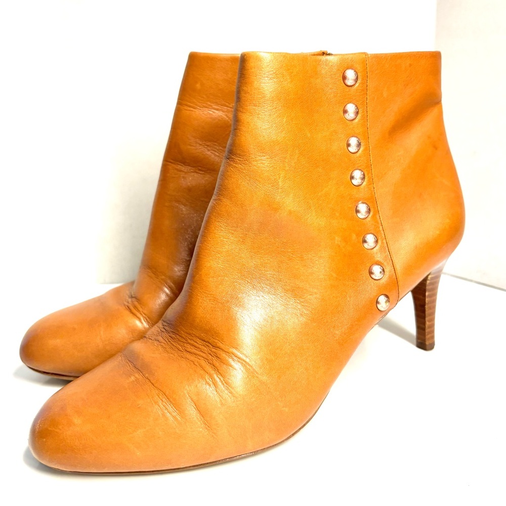Coach Womens Hickory Side Zipper Studded Casual Heels Ankle Booties Size 8M - Picture 3 of 10